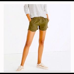 Madewell olive green shorts